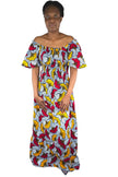 African Flower Print Dress
