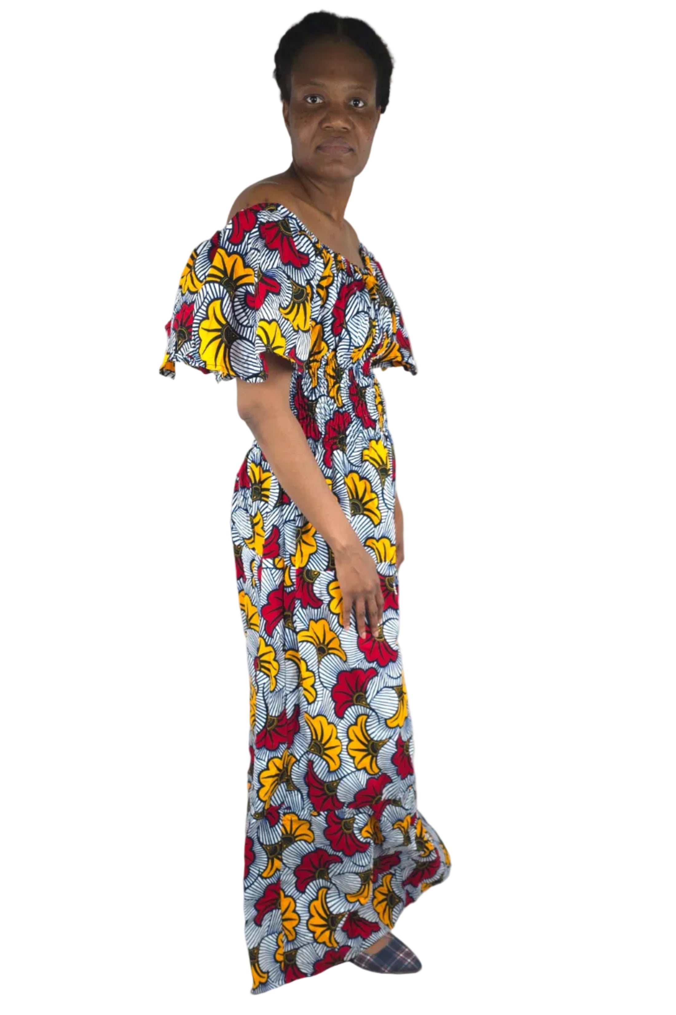 African Flower Print Dress