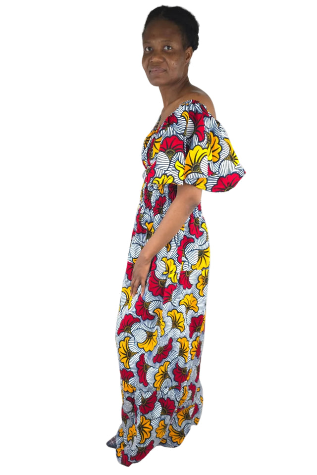 Off-The-Shoulder Flower Princess Dress