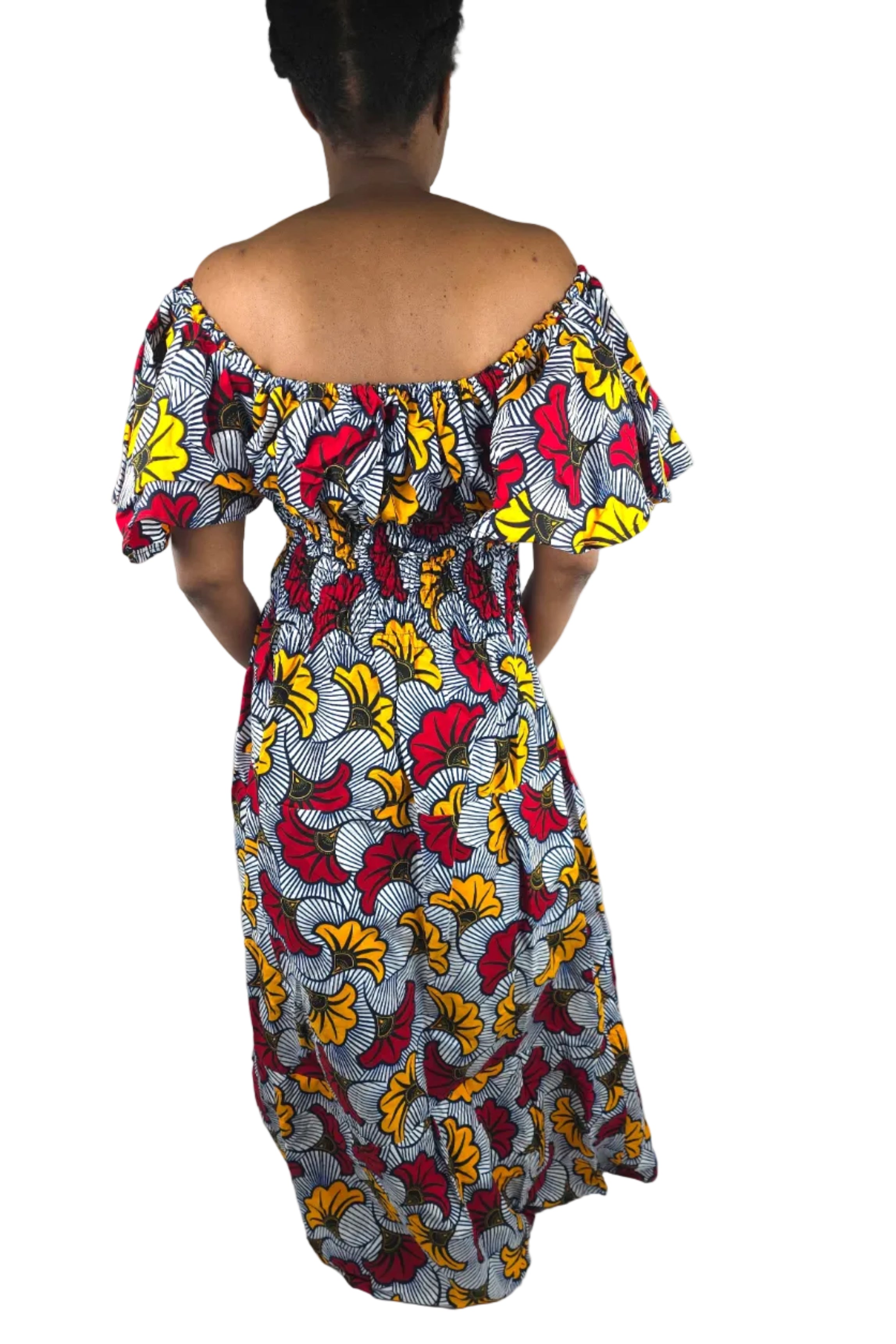 African Flower Print Dress