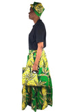 African Long Maxi Skirt With Handbag
