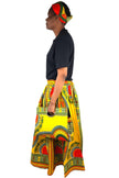 African Long Maxi Skirt With Handbag