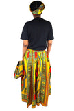 African Long Maxi Skirt With Handbag