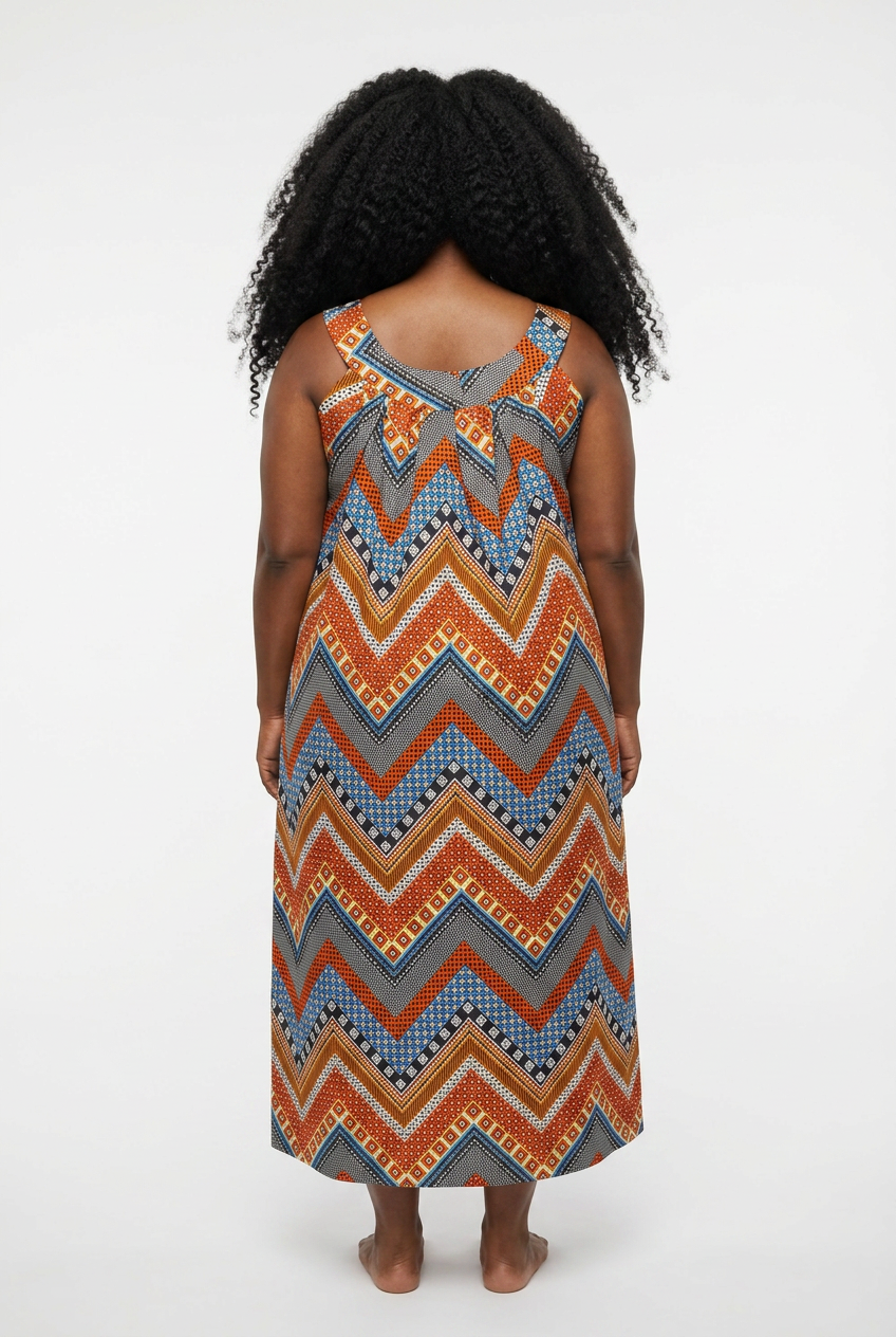 Ankara Print Sleeveless House Dress