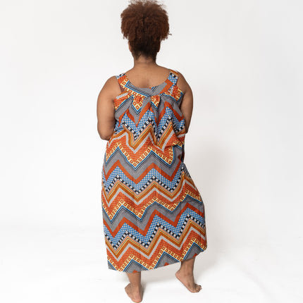 Ankara Print Sleeveless House Dress