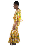 Kente Ladies Long Smoked Mermaid/ Fish Tail Dress