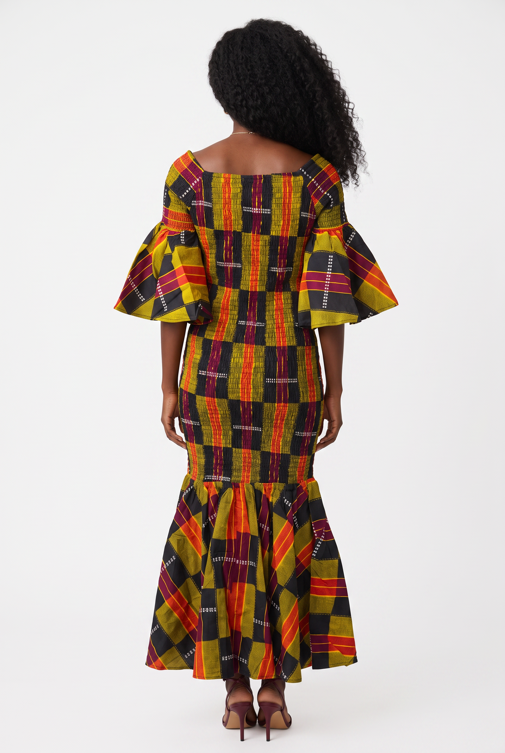 African Long Smocked Mermaid/Fish Tail Dress
