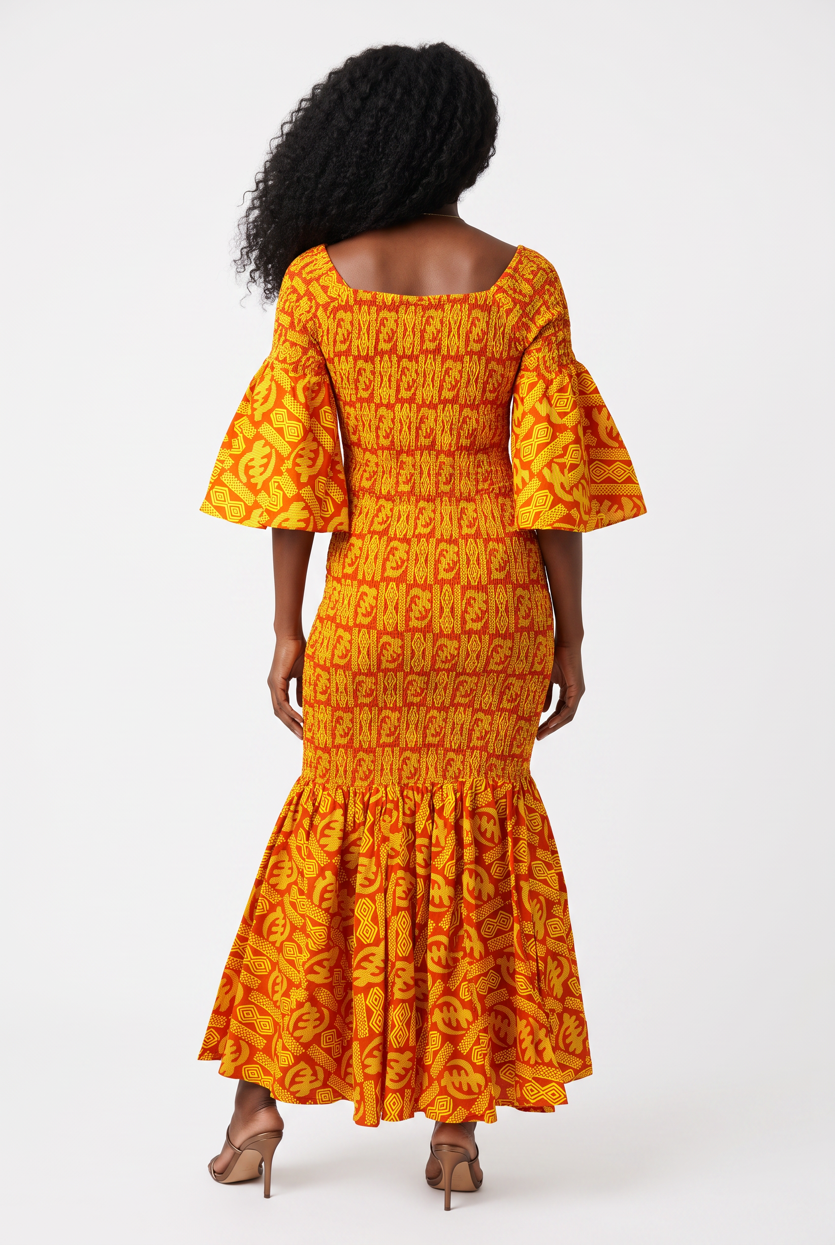 African Long Smoked Mermaid/Fish Tail Dress