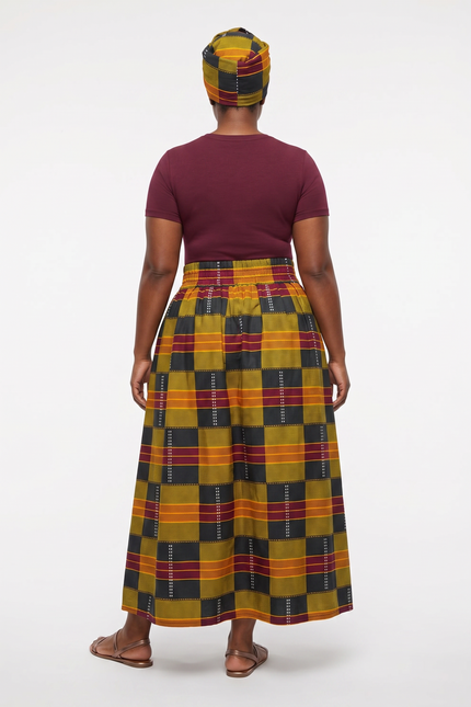 The Classic Kente Print Long Maxi Skirt