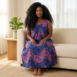 Ankara Print Sleeveless House Dress