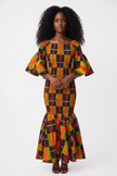 African Long Smocked Mermaid/Fish Tail Dress