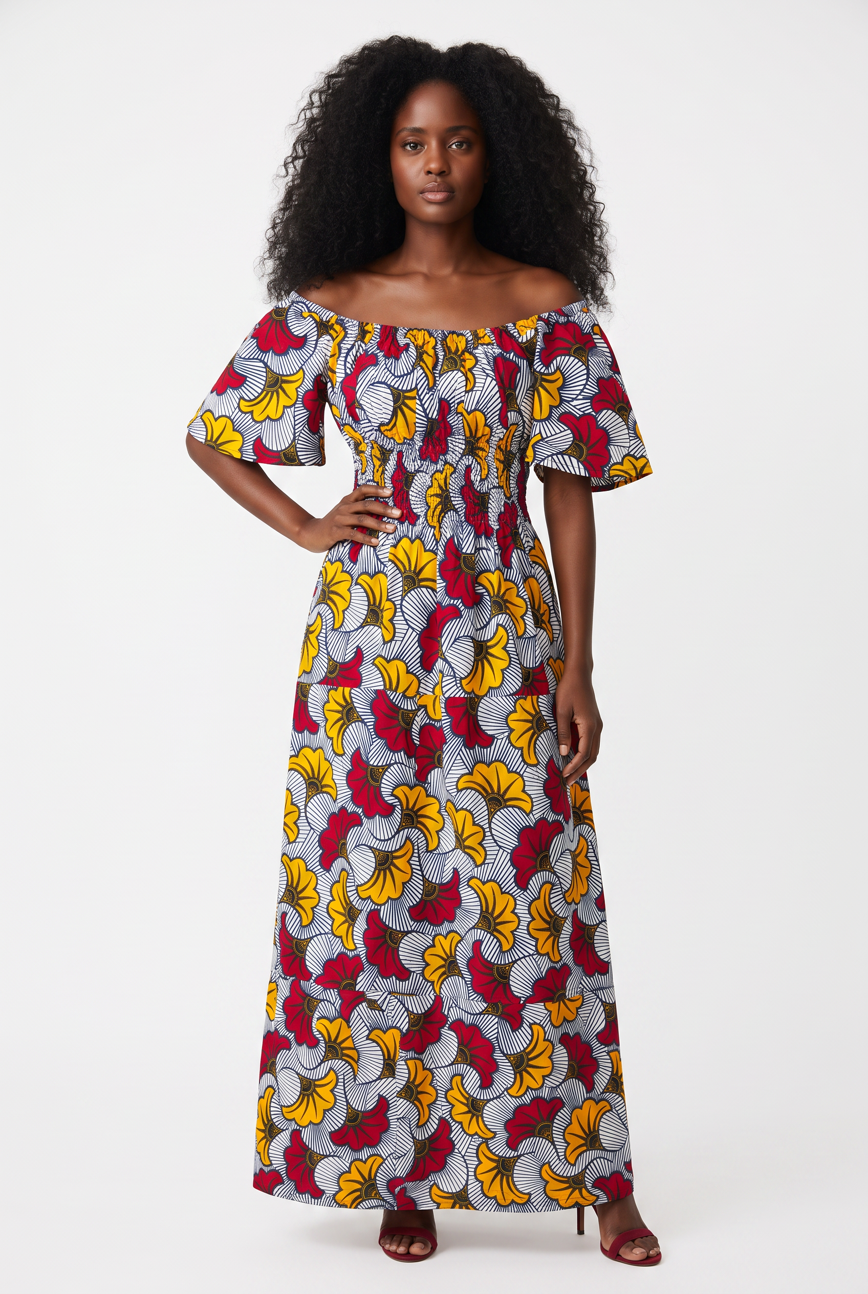 Off-The-Shoulder Flower Princess Dress
