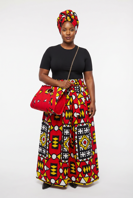 The Red Samakaka Maxi Skirt Set