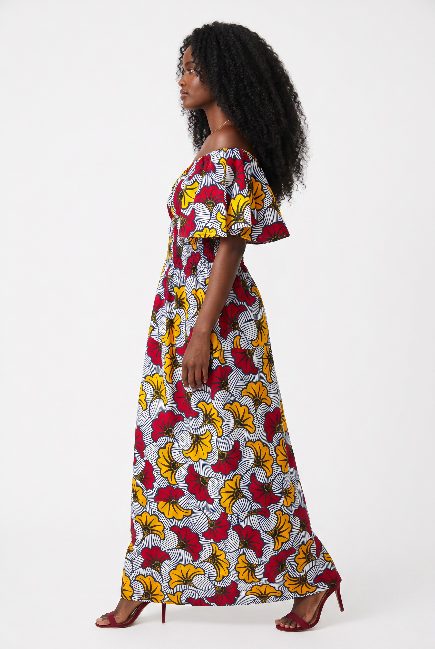 Off-The-Shoulder Flower Princess Dress