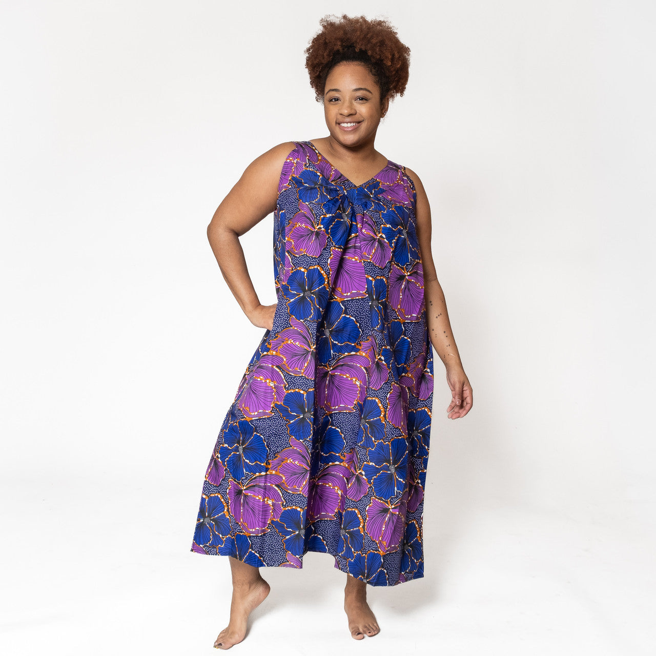 Ankara Print Sleeveless House Dress