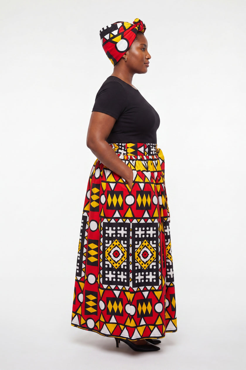 The Red Samakaka Maxi Skirt Set