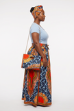 Dashiki Camouflage Maxi skirt & handbag Set